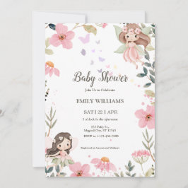 Magical Boho Fairy Baby Shower Invitatio Inbjudningar