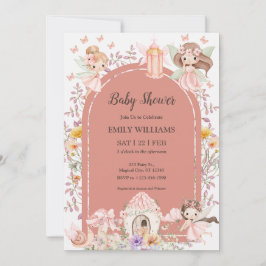Magical Boho Fairy Garden Baby Shower Invitatio Inbjudningar