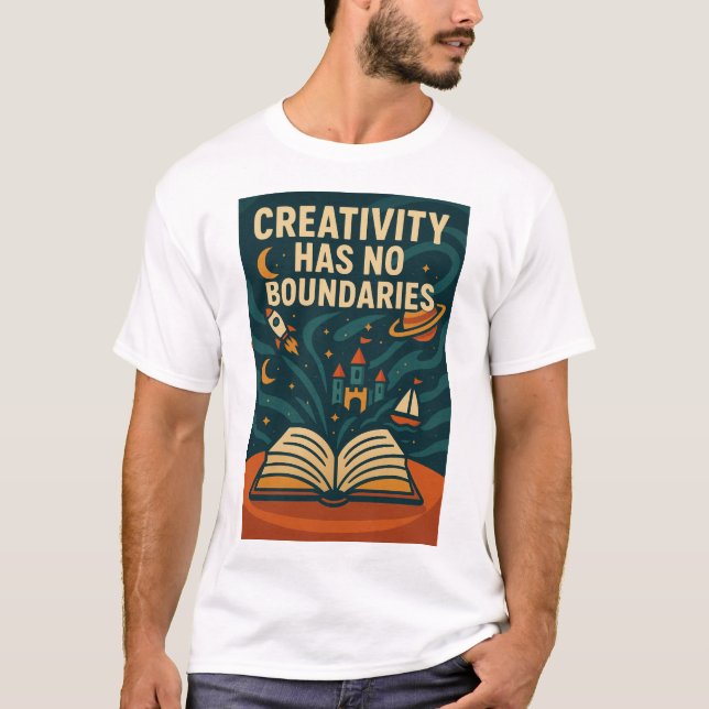 Magical Book Fantasy Illustration T Shirt (Framsida)