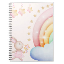 Magical Bunny and Rainbow | Cute Pastel Kids Illus