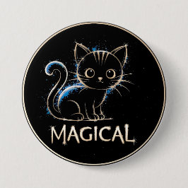 Magical Cat Button Knapp