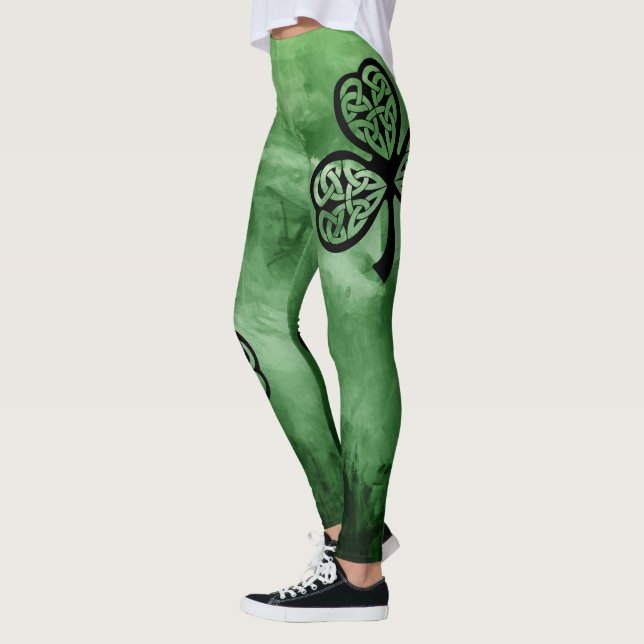MAGICAL CELTIC SHAMROCKsaint patrick för IRLÄNDSK Leggings (Vänster)