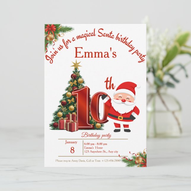Magical Christmas Birthday Card for Girls Tack Kort (Stående Fram)