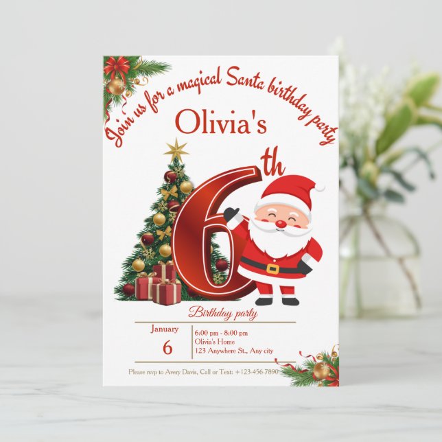 Magical Christmas Birthday Card for Girls Tack Kort (Stående Fram)