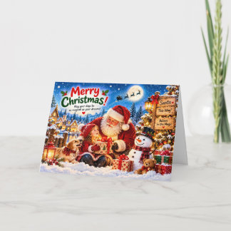 Magical Christmas Card for Kids Kort