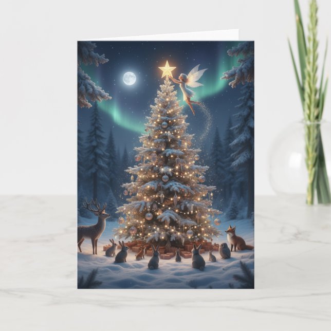 Magical Christmas Forest - Christmas greeting Card Helgkort (Framsida)