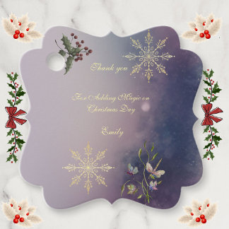 Magical Christmas Glow Birthday favor tags Gåvor Etiketter