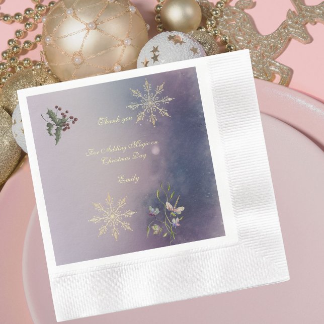 Magical Christmas Glow Christmas Birthday Napkins  Pappersservett (Skapare uppladdad)
