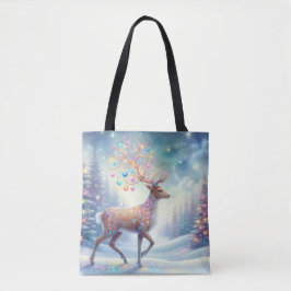 Magical Christmas Reindeer Tote Tygkasse