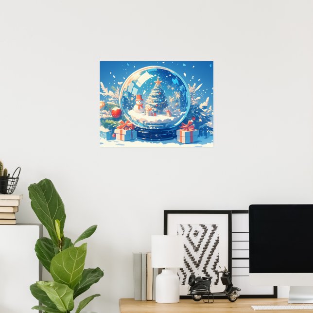 Magical Christmas Snow Globe Poster (Hemmakontoret)