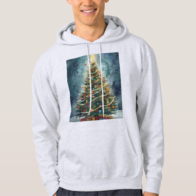 Magical Christmas Tree with Gifts Hoodie (Framsida)
