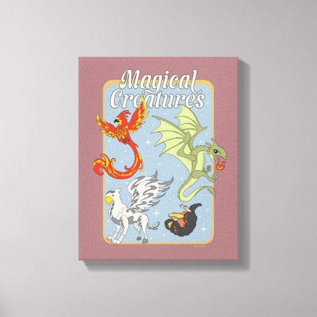 Magical Creatures Vintage Graphic Canvastryck (Framsida)