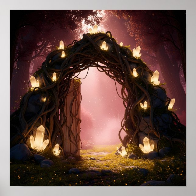 Magical Crystal Gate in the Twilight Forest Poster (Framsidan)