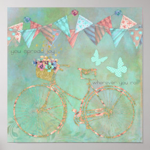 Magical cykel tjusade Tour, nyckfull konst Poster