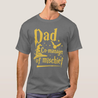 Magical Dad Manager of Mischief Birthday Family Ma T Shirt