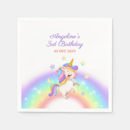 Magical Day Rainbow Stars Unicorn Birthday  Pappersservett