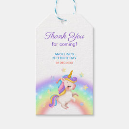 Magical Day Rainbow Stars Unicorn Birthday  Presentetikett
