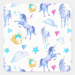 Magical design för fantasi för fyrkantigt klistermärke