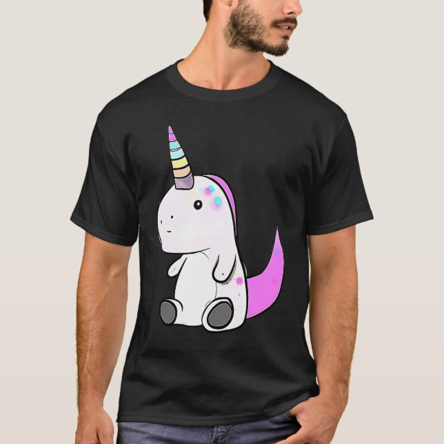 Magical Dinosaur Unicorn T Shirt (Framsida)