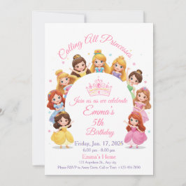Magical Disney Princess Birthday Card for Girls Julkort