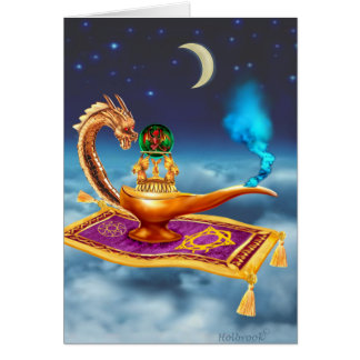 Magical drakelampa hälsningskort