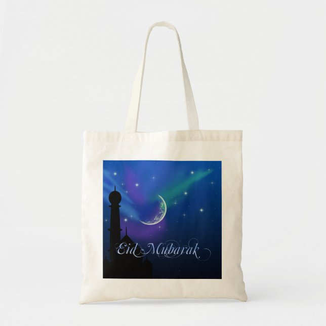 Magical Eid natt - islamisk hälsningbudgettoto Tygkasse (Framsidan)