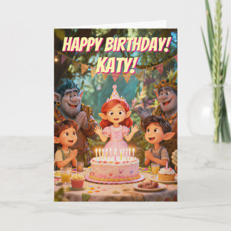 Magical Enchanted Forest Trolls Birthday Party Kort