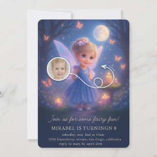Magical Fairy Birthday Invitation Inbjudningar