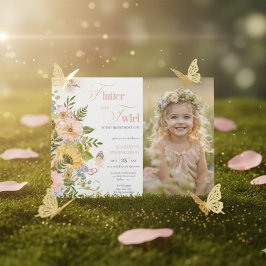 Magical Fairy Floral Garden Pixie Girls Birthday  Inbjudningar