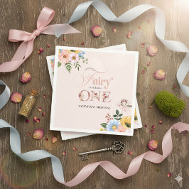 Magical Fairy Floral Garden Pixie Girls Birthday  Pappersservett