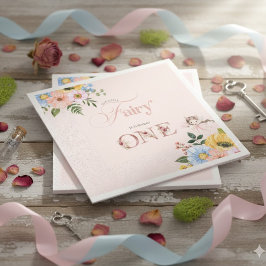 Magical Fairy Floral Garden Pixie Girls Birthday  Pappersservett