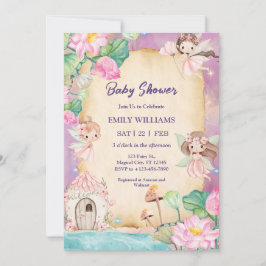 Magical Fairy Garden Baby Shower Inbjudningar