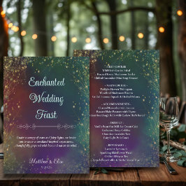 Magical Fairy Lights Woodland Outdoor Wedding Meny