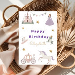 Magical Fairytale Castle Baby Girl Birthday Card Kort<br><div class="desc">Make her birthday feel like a true fairytale with this magical castle baby girl birthday card. The charming princess castle design and soft pink tones create a dreamy and enchanting look that is perfect for celebrating a little princess. This beautiful greeting card captures the joy, wonder, and magic of a...</div>