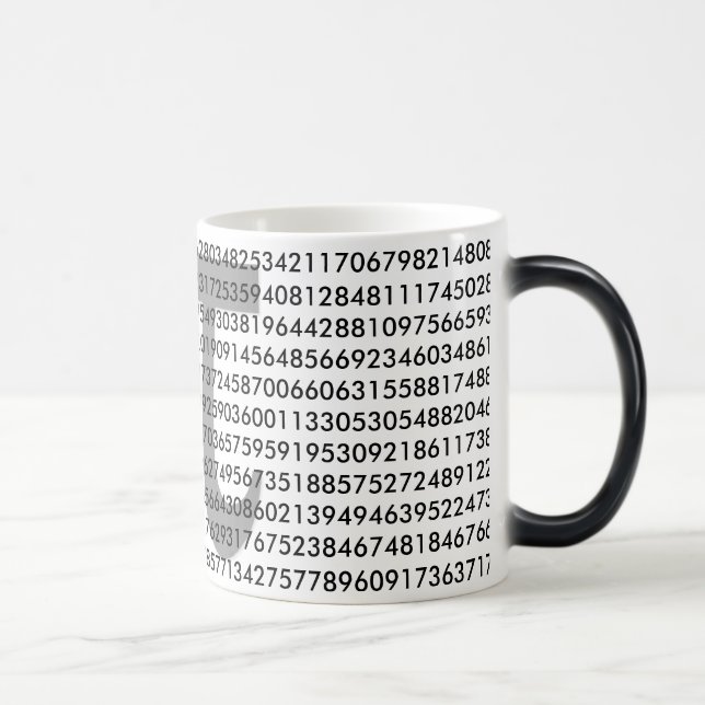 Magical färg som Morphing Pi-kaffemuggen Magisk Mugg (Höger)