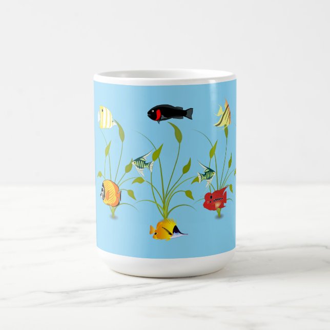 Magical Fish and Plants Ocean Coffee Cup Kaffemugg (Center)