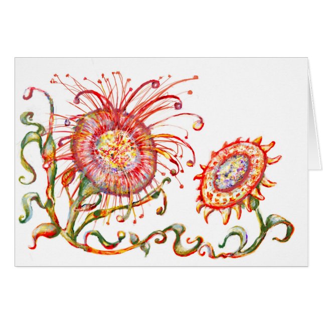 *Magical Flower* Hälsningskort (Framsidan Horizontal)