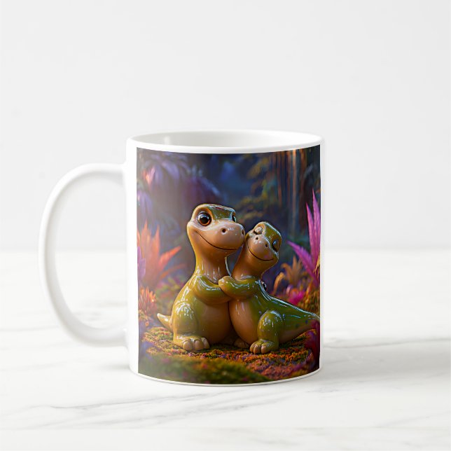 Magical Forest Dino Hug Kaffemugg (Vänster)