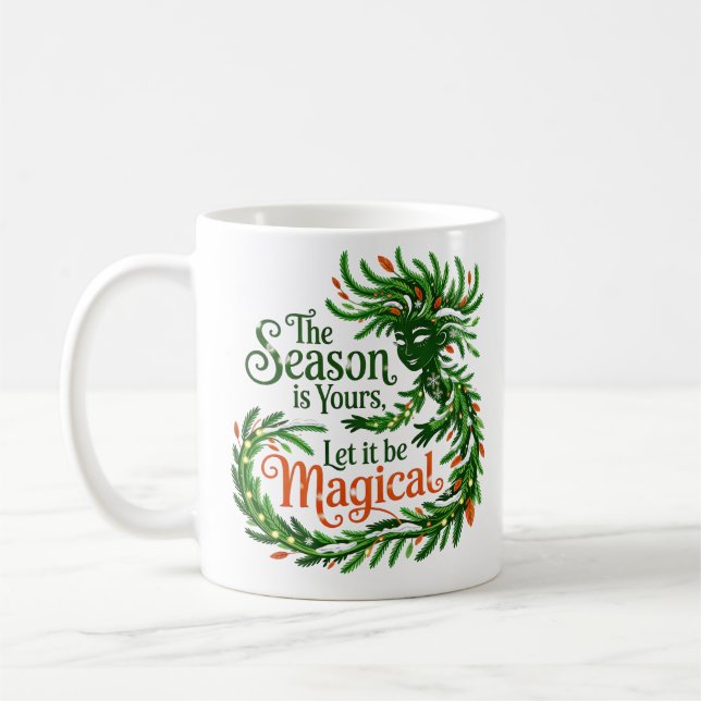 Magical Forest Queen Cozy Christmas Drinkware gift Kaffemugg (Vänster)