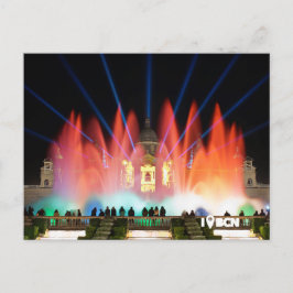 Magical fountain, Barcelona, Spain Vykort