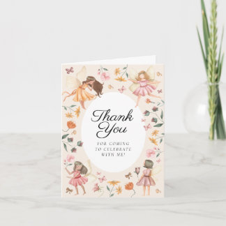 Magical Garden Floral Fairy Birthday Party Tack Kort