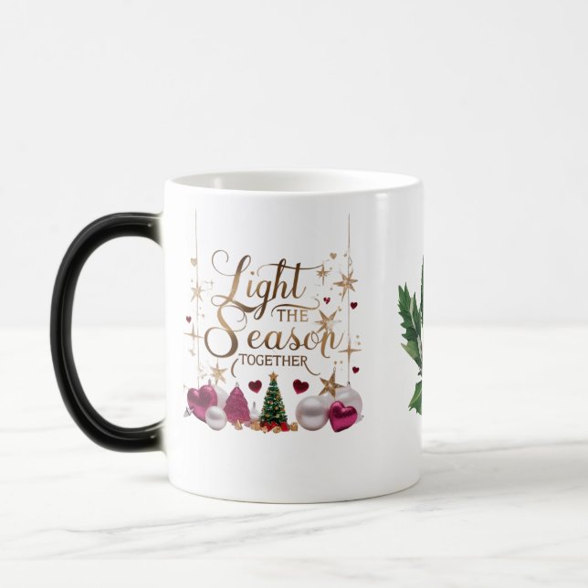 Magical Gold Script Light the Season Together Magisk Mugg (Vänster)