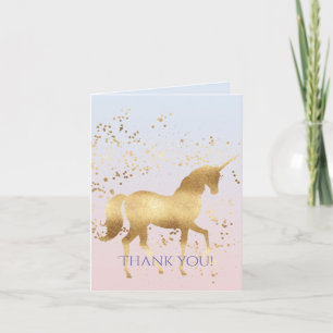 Magical guld- Unicorn Tack Kort