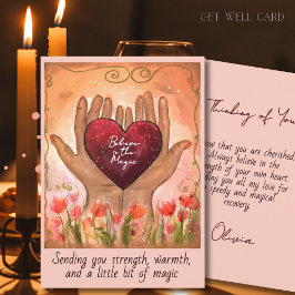 Magical Hands Heart Get Well Soon Healing Card Julkort