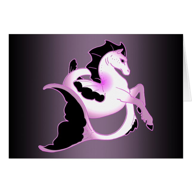 Magical havshästsamling hälsningskort (Framsidan Horizontal)