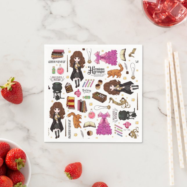 Magical Hermione Granger Watercolor Pappersservett (Insitu)