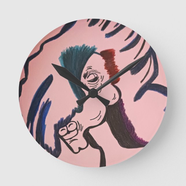 Magical Horse Round Pillow Rund Klocka (Framsida)