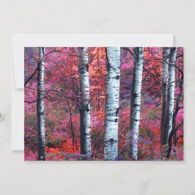 Magical inbjudan för party för skogsommarSolstice (Framsida)