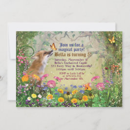 Magical inbjudan för rävskogparty