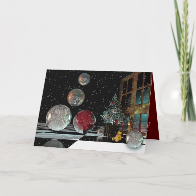 Magical julkort med text helgkort (Framsida)